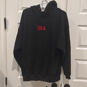 I AM GIA Black Hooded Gia Oversized Sweatshirt Size XS